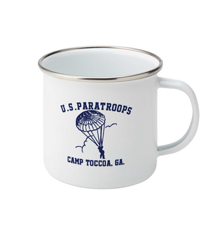 occoa enamel mug front view WWII US Army Camp Toccoa design