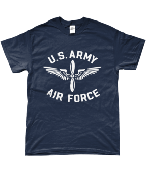 USAAF T-shirt Navy Blue &ndash; white winged propeller print