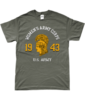 Women&rsquo;s Army Corps 1943 T-shirt &ndash; Olive Drab &ndash; U.S. Army WAC emblem