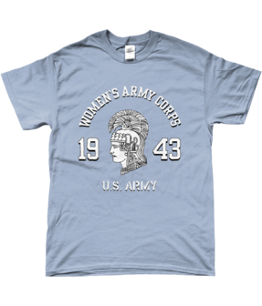 WAC 1943 T-shirt Light Blue &ndash; white U.S. Army WAC print