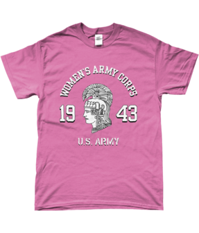 WAC 1943 T-shirt Azalea Pink &ndash; white Pallas Athene print
