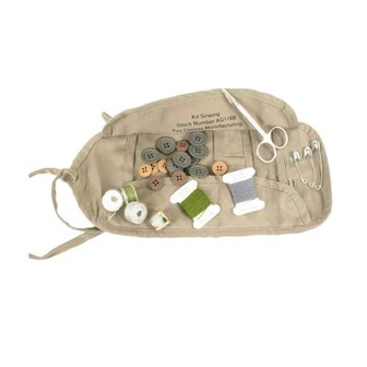 US Army GI Sewing Kit &ndash; rolled canvas pouch WWII reproduction