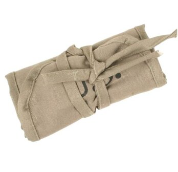 US Army GI Sewing Kit &ndash; rolled canvas pouch WWII reproduction