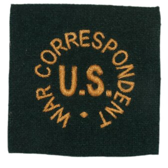 WW2 Pattern US Army War Correspondent Cloth Sleeve Badge Patch