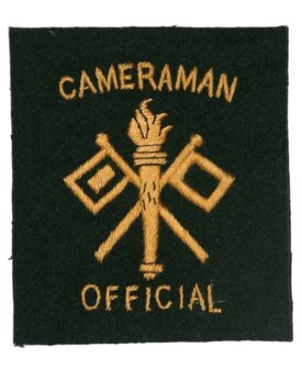 WW2 US Army Signal Corps Cameraman Official Cloth Sleeve Badge Patch