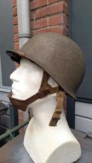 Originele WW2 US M1C Paratrooper Helm &ndash; Inland 1941 / Firestone Liner