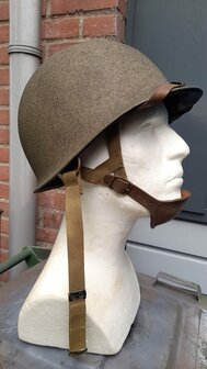 Originele WW2 US M1C Paratrooper Helm &ndash; Inland 1941 / Firestone Liner