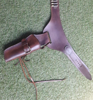 Western Gunbelt &amp; Holster &ndash; Dark Brown / Handmade in Holland