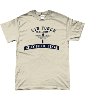 U.S. Army Air Force T-shirt Kelly Field Texas &ndash; WWII reproductie &ndash; U.S. Army Air Force Kelly Field Texas T-shirt 