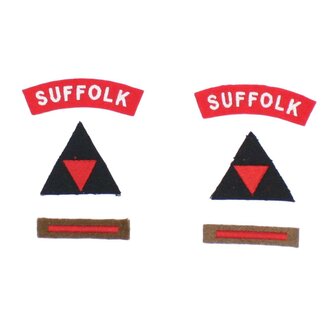 1st Suffolk Regiment &ndash; 3rd Infantry Division Normandy Badge Set