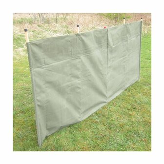 US Army WW2 Small Wall Tent side wall &ndash; close-up of canvas and poles