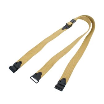 WW2 Thompson sling in khaki canvas with metal end fittings