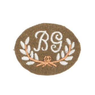 BG trade badge Bren Gunner British WW2 on wool felt