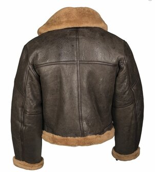 RAF Irvin Flying Jacket reproduction front view with shearling collar
