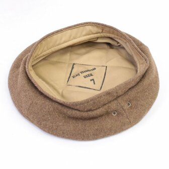 General Service Cap Small Crown side profile in brown wool inside