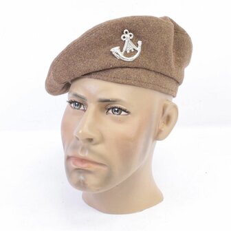 General Service Cap Small Crown side profile in brown wool front