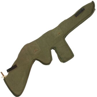 US M1 Thompson gun cover in green cotton canvas with stencil marking