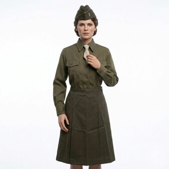 US WW2 A-Class Women&rsquo;s Officers Skirt OD51 full uniform view