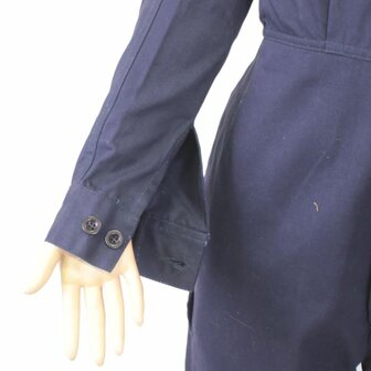 Original British ARP overall from the war years as a reference for civilian Second World War work clothing.