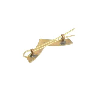 Brass Lance Corporal rank badge for British leather wrist strap backside