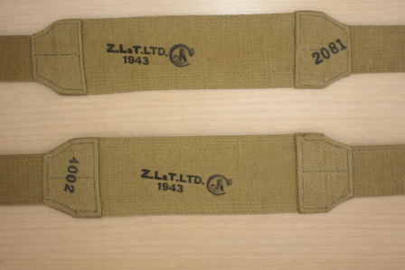 Originele Canadese P-37 yokes voor auxiliary of utility pouch set / Original Canadian P-37 yokes for auxiliary or utility pouch