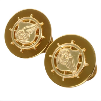 US Collar Discs Transport with gold-tone Transportation Corps emblem for a WWII American uniform
