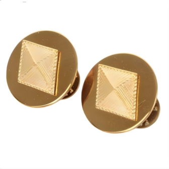 US Collar Discs Finance Corps with gold-tone diamond design for an American uniform