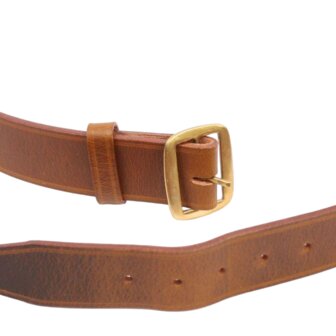 1903 Brown Leather Belt by Kay Canvas with brass buckle for Home Guard and WLA impression 2
