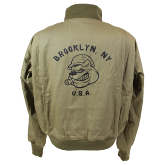 Tanker jacket with Montana U.S.A. back artwork and black panther illustration in WWII style