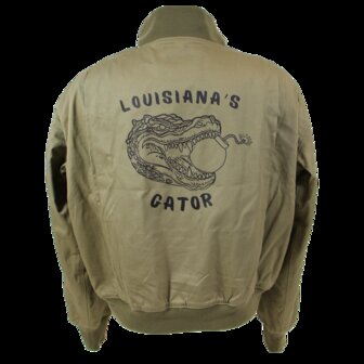 Tanker jacket with Montana U.S.A. back artwork and black panther illustration in WWII style