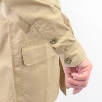 Airtex KD Bush Jacket WWII British Army Khaki Desert Shirt displayed on mannequin with British cap