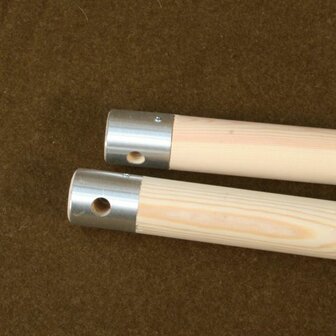 US Small Wall Tent houten ridge pole 2-delig reserve nokstuk voor canvas tent detail