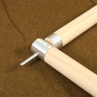 US Small Wall Tent houten ridge pole 2-delig reserve nokstuk voor canvas tent detail 2