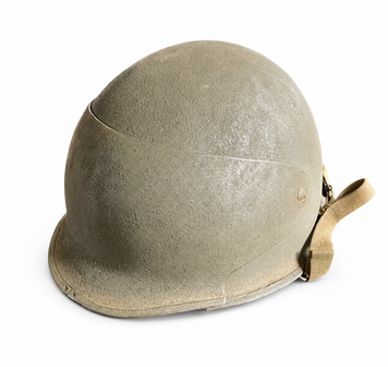 US T14 Photographer Helmet reproduction with distinctive cut-out and front visor section