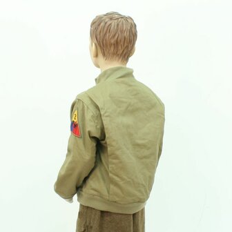 US Army WW2 Children's Tanker Jacket with 2nd Armored Division patch backside