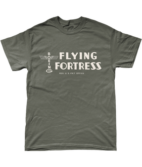 Boeing B-17 Flying Fortress olive T-shirt with white print