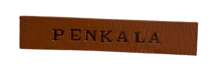 Brown leather USAAF name tag for A-2 flight jacket
