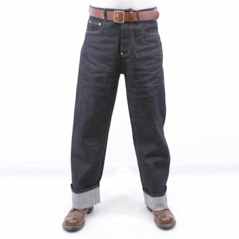 WWII US Navy 1940s Denim Deck Jeans reproduction in dark blue denim