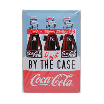 TIN SIGN COCA-COLA BUY IT BY THE CASE