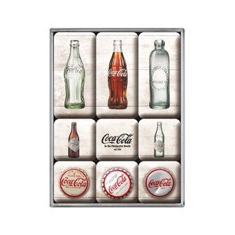 MAGNET SET COCA COLA BOTTLE TIMELINE