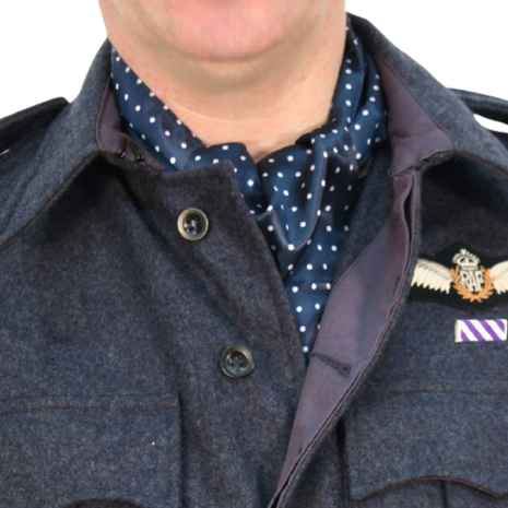 Officers Blue Ascot Tie