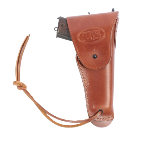 Colt 45 Holster Deluxe Leather Belt Holster