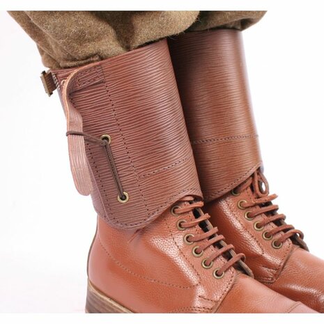 ATS Brown Leather Gaiters