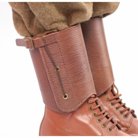 ATS Brown Leather Gaiters