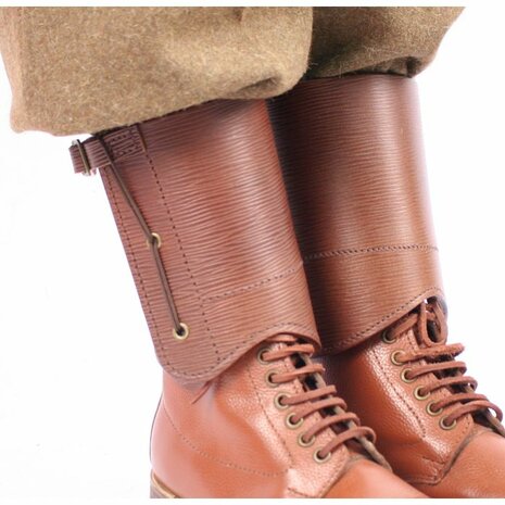 ATS Brown Leather Gaiters