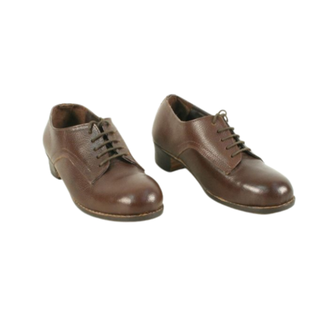 Women's Brown Leather Service Shoes 