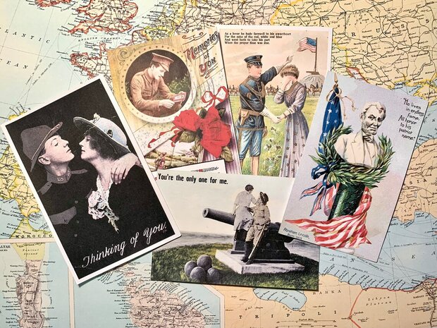 WW1 Era Postcards, for WW1 Reenactment