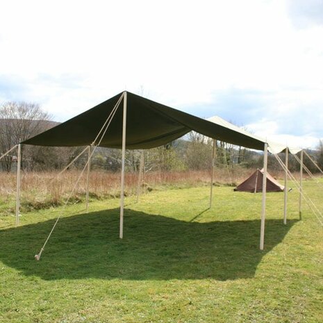 US Army Mess Tent Shelter with Poles, Pegs and Guy ropes Complete