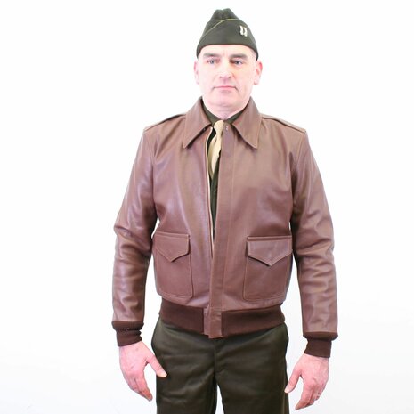 USAAF A2 Leather Flying Jacket Russet Brown