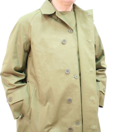 M1938 Dismounted Raincoat Rubberised WW2 US Trench Coat